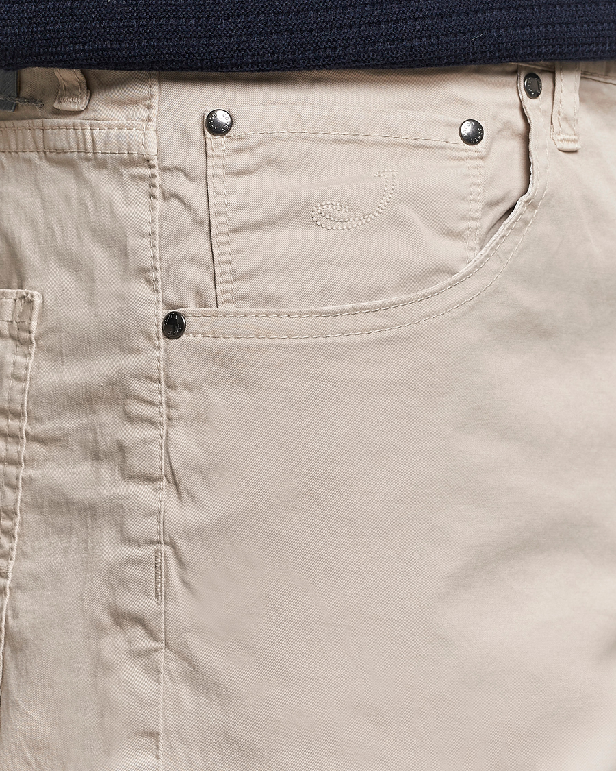 Mies | Shortsit | Jacob Cohën | Nicolas Cotton Gabardine Shorts Beige