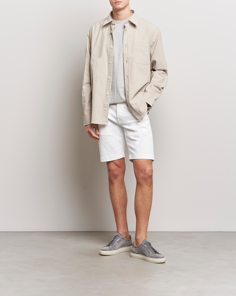 Mies | Shortsit | Jacob Cohën | Lou Stretch Denim Shorts White
