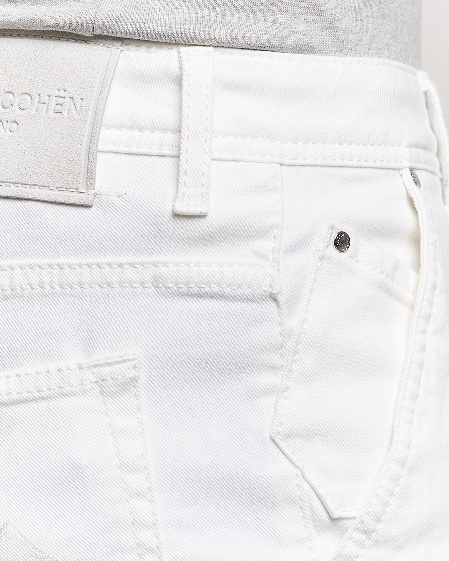 Mies | Shortsit | Jacob Cohën | Lou Stretch Denim Shorts White