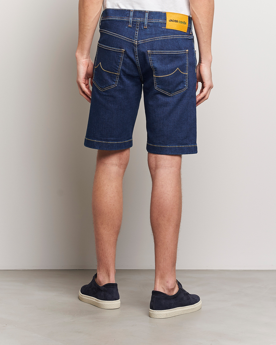 Mies | Shortsit | Jacob Cohën | Nicolas Stretch Denim Shorts Dark Blue