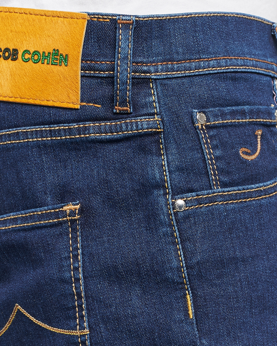 Mies | Shortsit | Jacob Cohën | Nicolas Stretch Denim Shorts Dark Blue