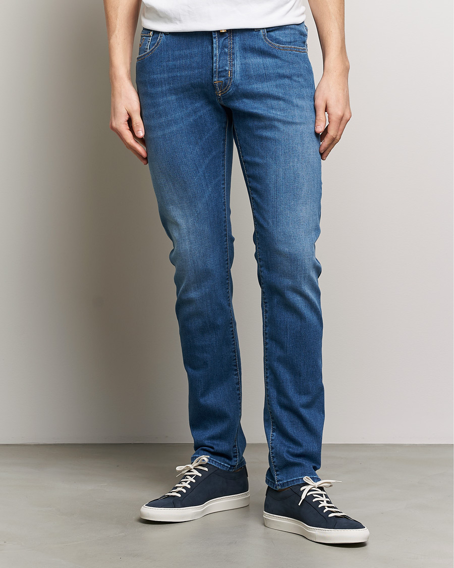 Mies |  | Jacob Cohën | Nick Slim Fit Stretch Jeans Mid Blue