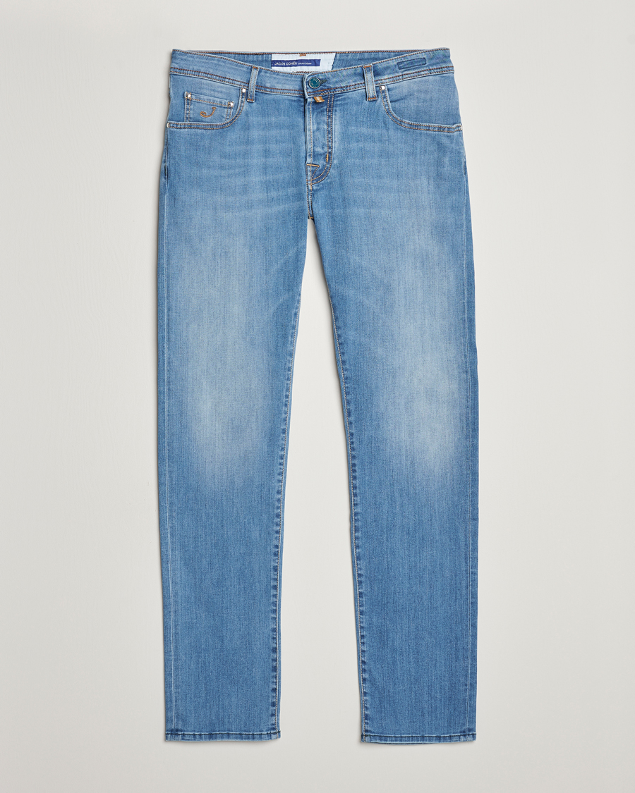 Mies | Farkut | Jacob Cohën | Nick Slim Fit Stretch Jeans Light Blue