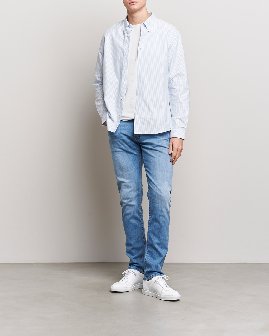 Mies | Farkut | Jacob Cohën | Nick Slim Fit Stretch Jeans Light Blue
