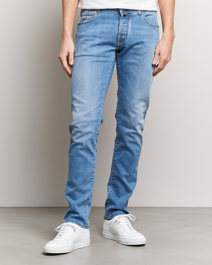 Mies |  | Jacob Cohën | Nick Slim Fit Stretch Jeans Light Blue