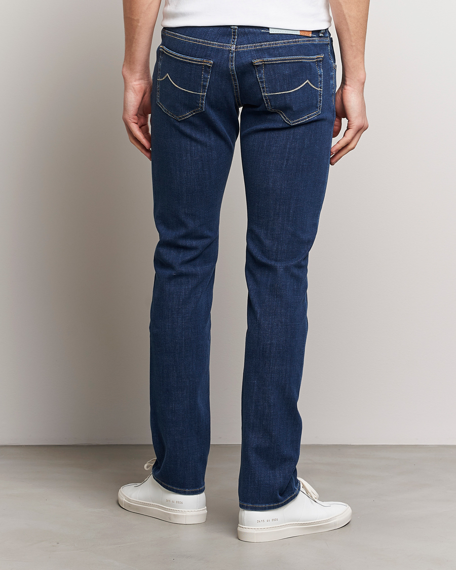 Mies | Farkut | Jacob Cohën | Nick Slim Fit Dual Stretch Jeans Dark Blue