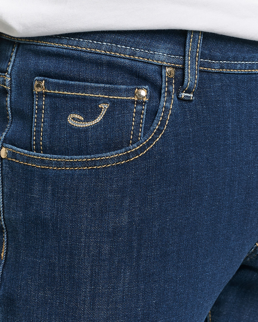 Mies | Farkut | Jacob Cohën | Nick Slim Fit Dual Stretch Jeans Dark Blue