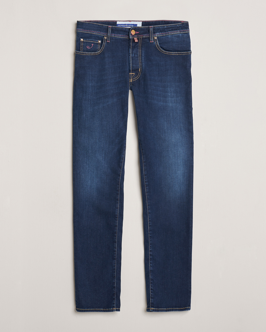 Mies | Farkut | Jacob Cohën | Bard Slim Fit Stretch Jeans Dark Blue