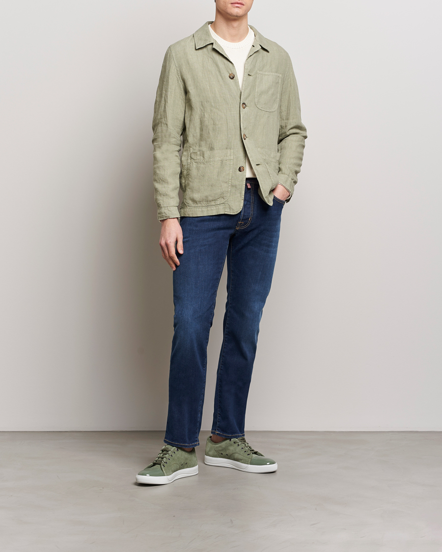 Mies | Farkut | Jacob Cohën | Bard Slim Fit Stretch Jeans Dark Blue
