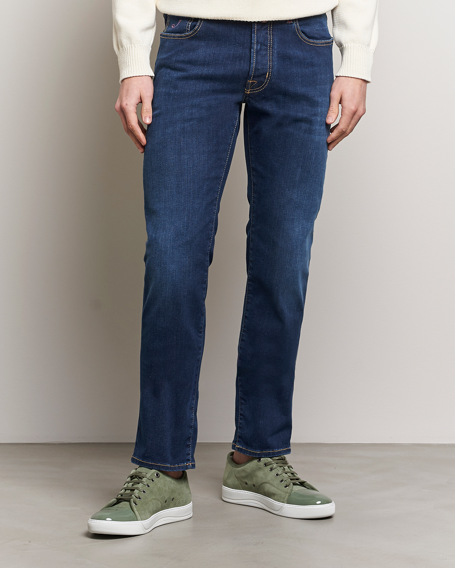 Mies | Farkut | Jacob Cohën | Bard Slim Fit Stretch Jeans Dark Blue