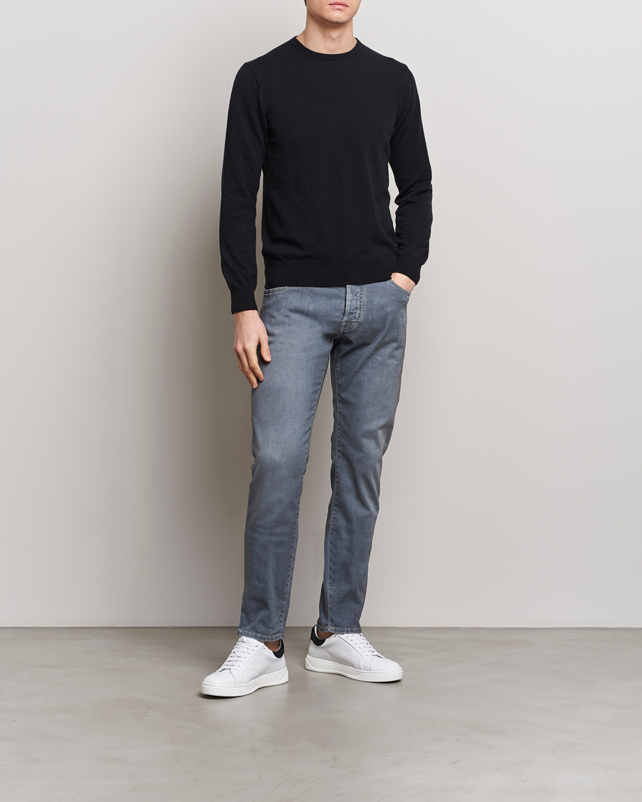 Mies | Farkut | Jacob Cohën | Nick Naples Super Slim Stretch Jeans Light Grey