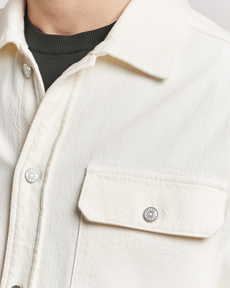 Mies | Kauluspaidat | FRAME | Textured Terry Overshirt Off White