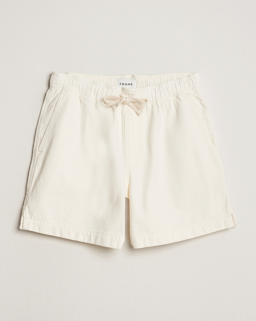 Mies | Shortsit | FRAME | Textured Terry Shorts Off White