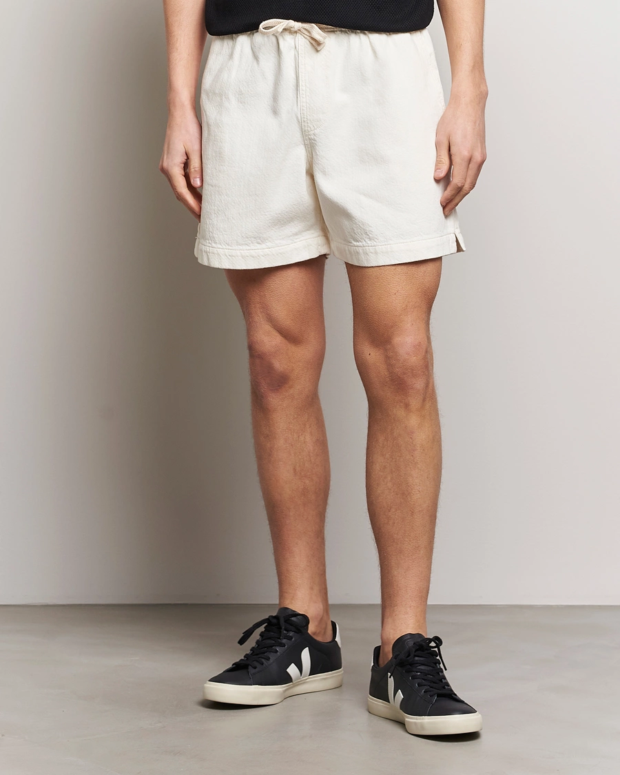 Mies | Kurenauha-shortsit | FRAME | Textured Terry Shorts Off White