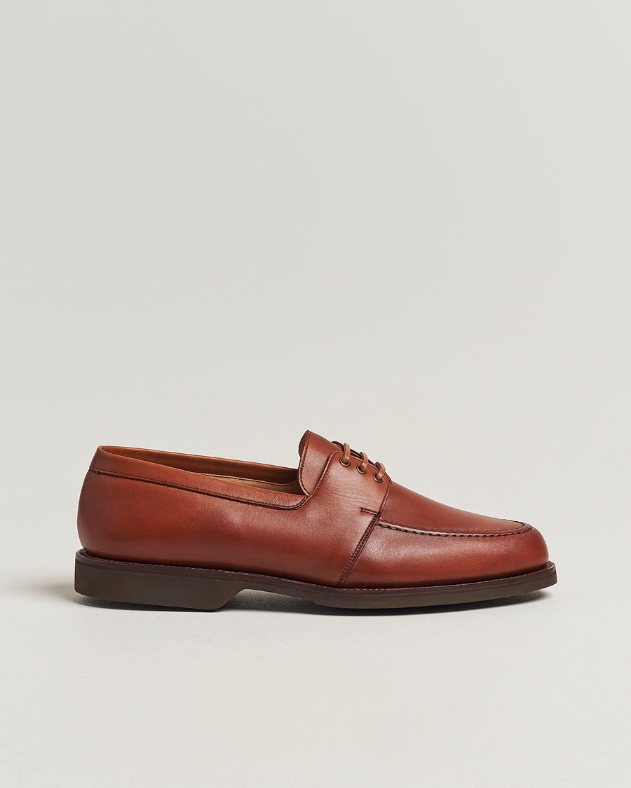 Mies | Crockett & Jones Falmouth Deck Shoes Tan Wax Calf | Crockett & Jones | Falmouth Deck Shoes Tan Wax Calf