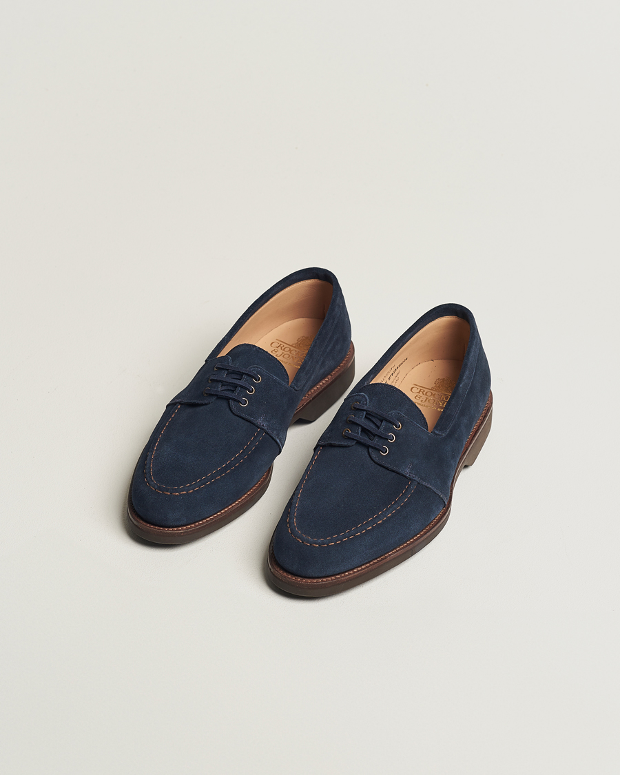 Mies | Crockett & Jones Falmouth Deck Shoes Ocean Suede | Crockett & Jones | Falmouth Deck Shoes Ocean Suede