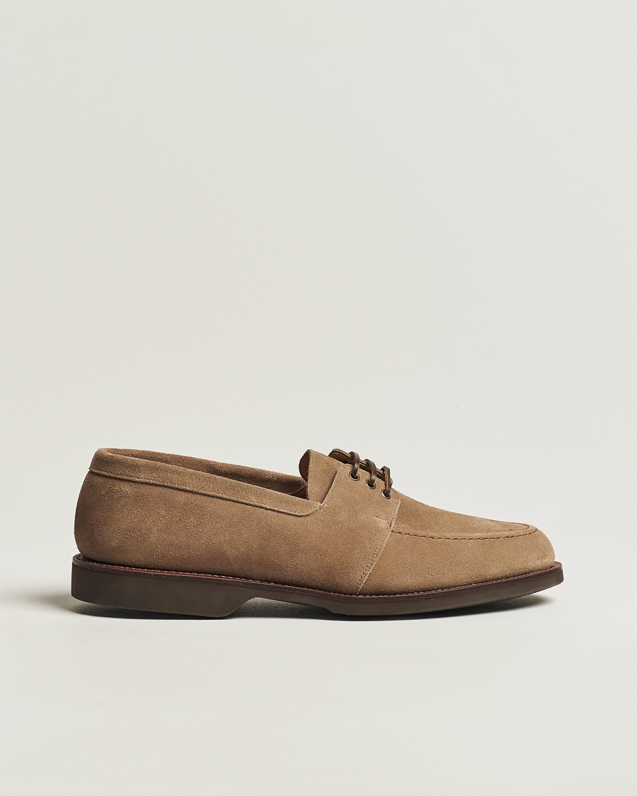 Mies | Crockett & Jones Falmouth Deck Shoes Khaki Suede | Crockett & Jones | Falmouth Deck Shoes Khaki Suede