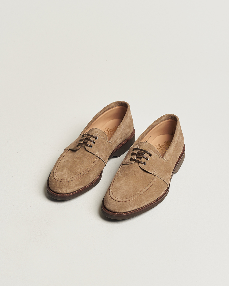 Mies | Crockett & Jones Falmouth Deck Shoes Khaki Suede | Crockett & Jones | Falmouth Deck Shoes Khaki Suede