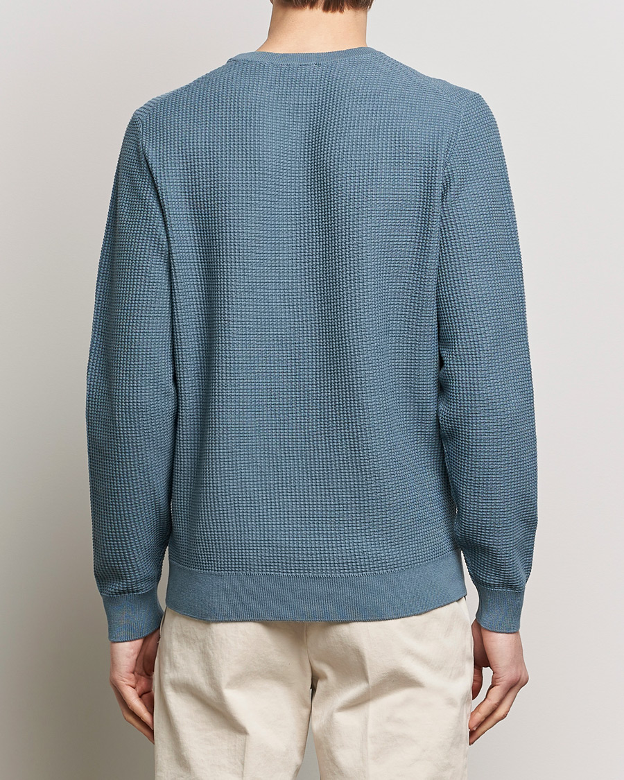 Mies | Puserot | Stenströms | Organic Cotton Crew Neck Mid Blue