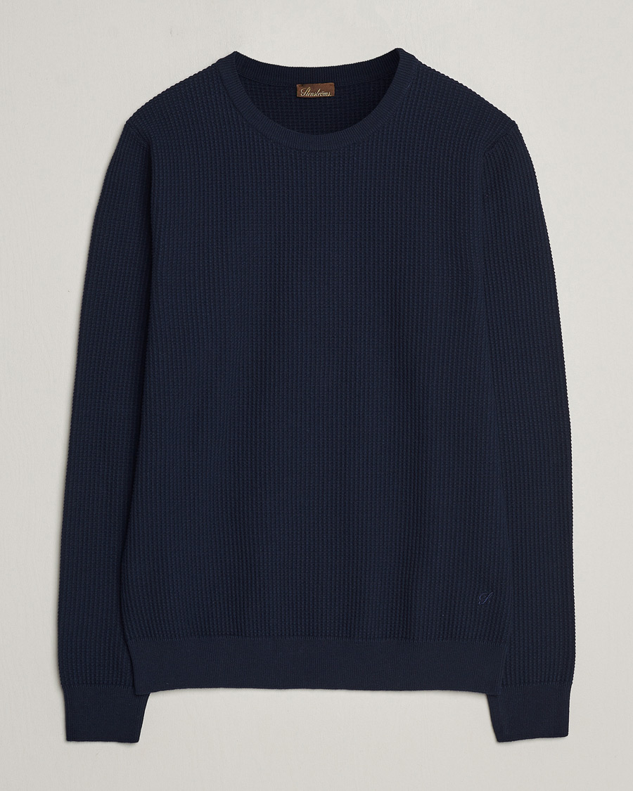 Mies | Puserot | Stenströms | Organic Cotton Crew Neck Navy