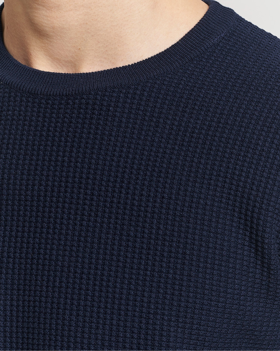Mies | Puserot | Stenströms | Organic Cotton Crew Neck Navy