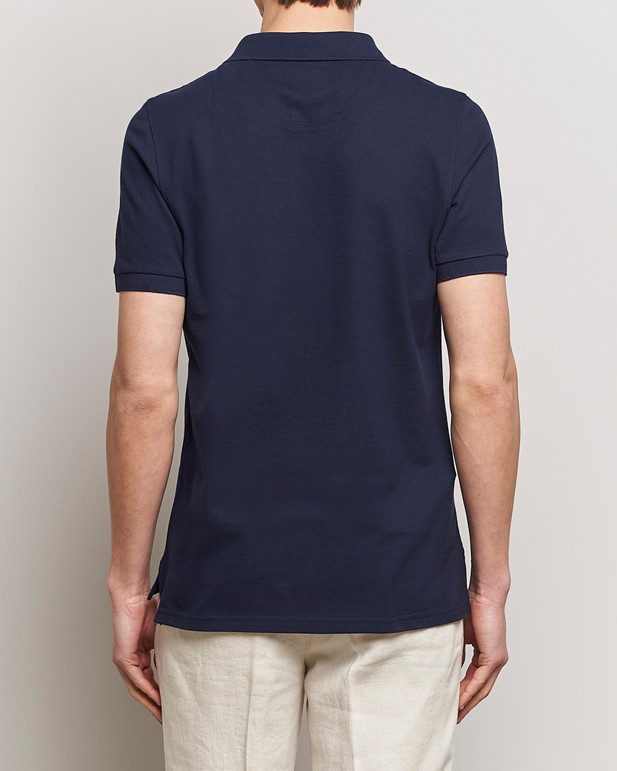 Mies | Pikeet | Stenströms | Organic Cotton Piquet Polo Shirt Navy