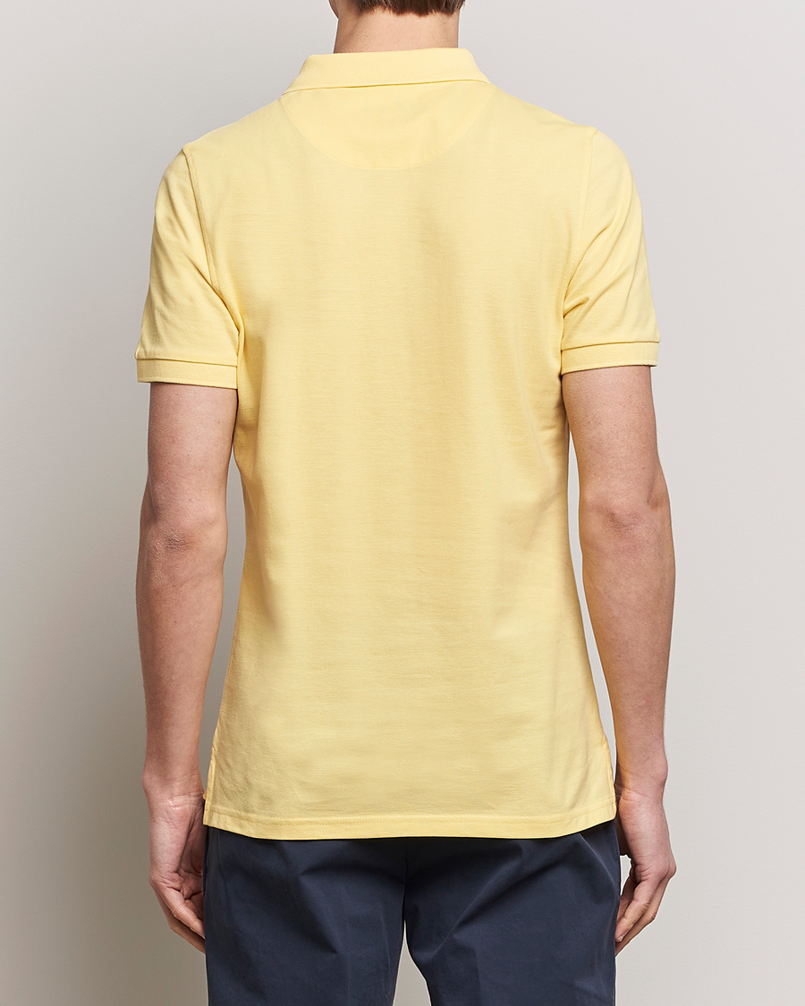 Mies | Pikeet | Stenströms | Organic Cotton Piquet Polo Shirt Yellow