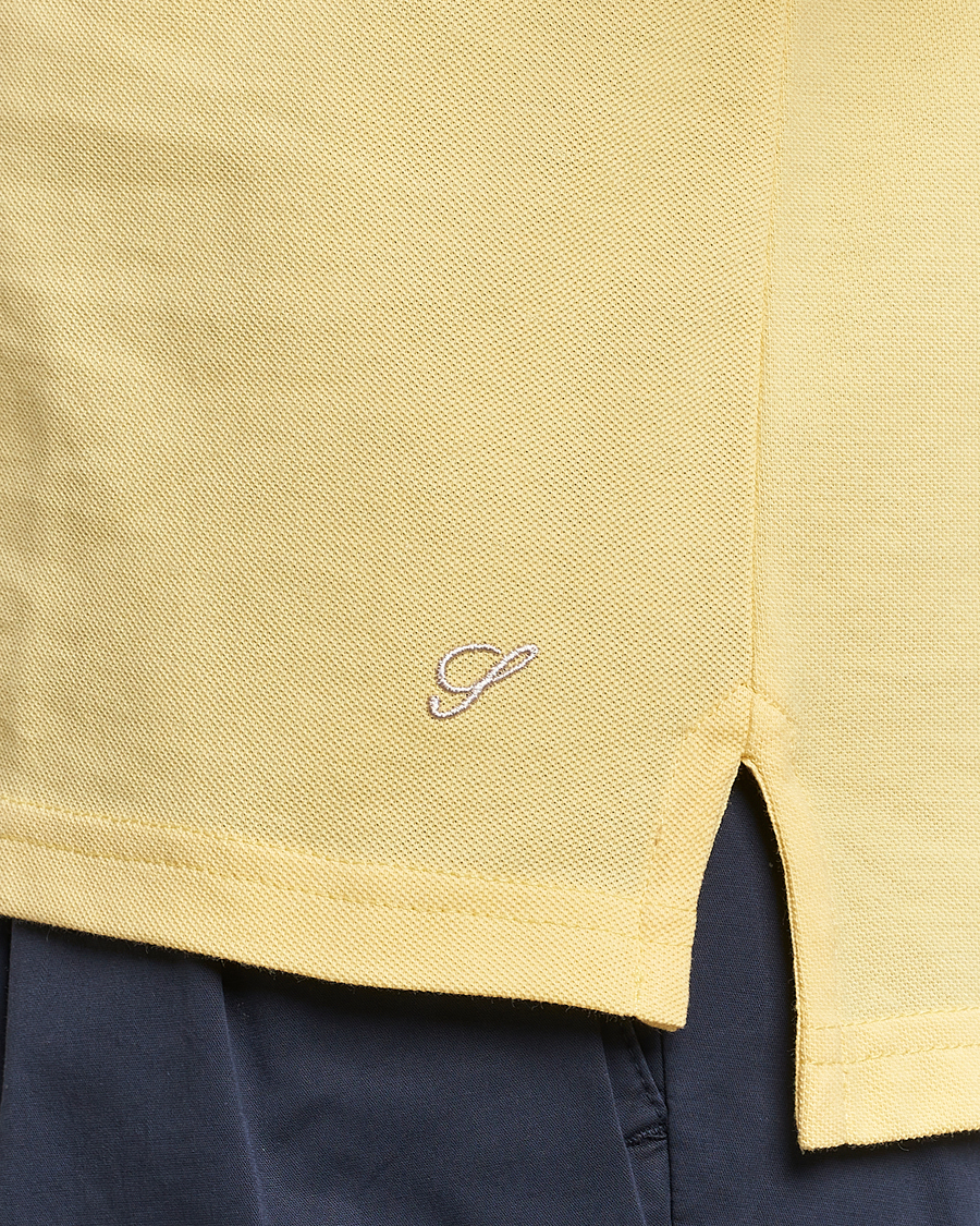 Mies | Pikeet | Stenströms | Organic Cotton Piquet Polo Shirt Yellow