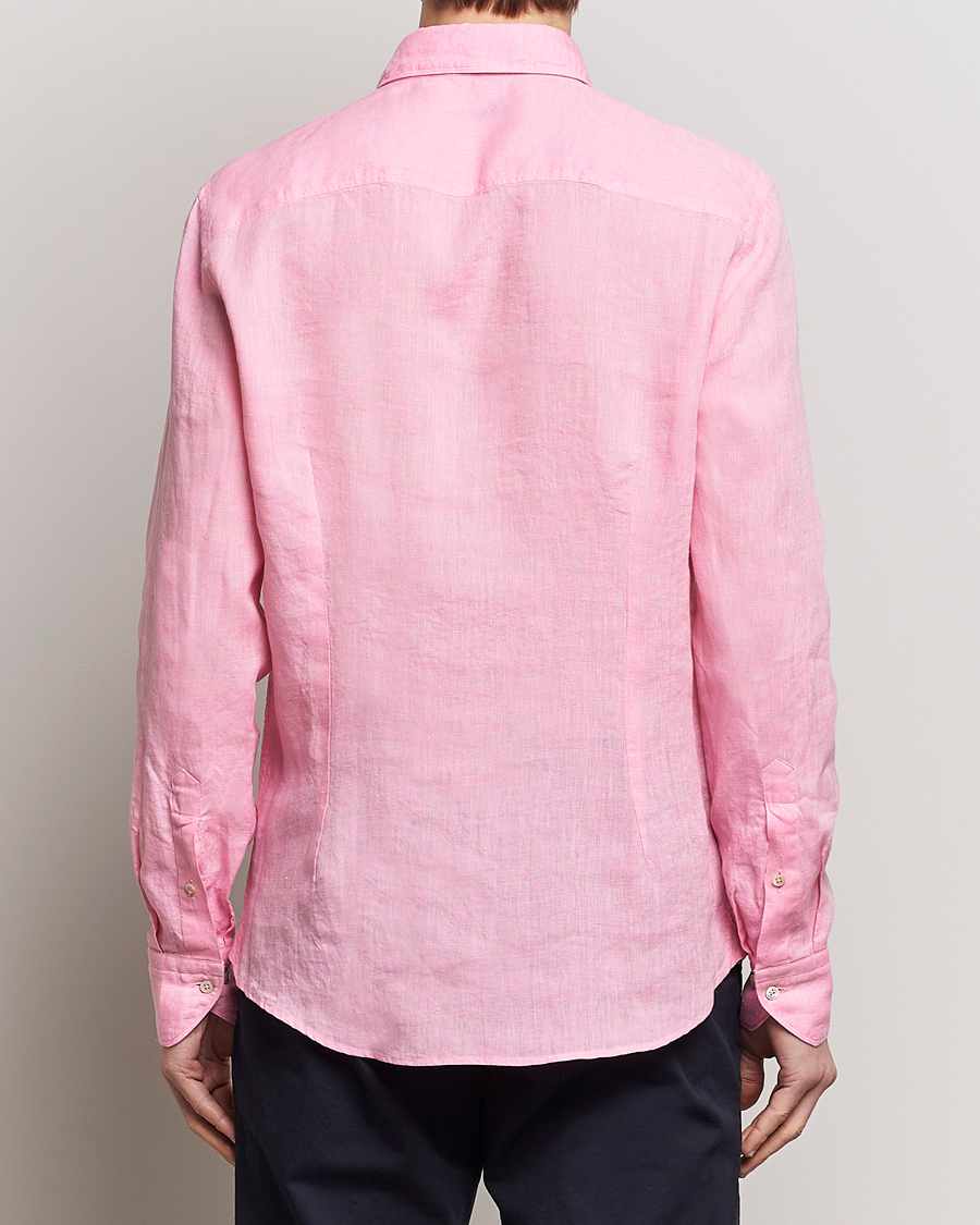 Mies | Kauluspaidat | Stenströms | Slimline Cut Away Linen Shirt Pink