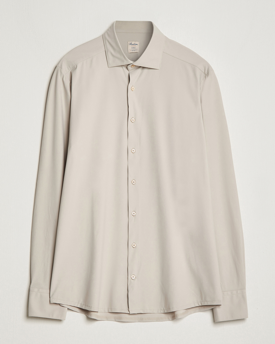 Mies | Kauluspaidat | Stenströms | Slimline Cut Away 4-Way Stretch Shirt Clay