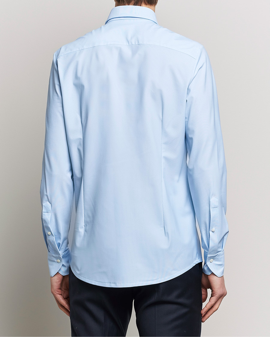 Mies | Kauluspaidat | Stenströms | Slimline Micro Check Cut Away 4-Way Stretch Shirt Blue