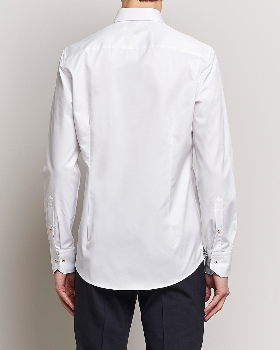 Mies | Kauluspaidat | Stenströms | Slimline Cut Away Circle Contrast Shirt White