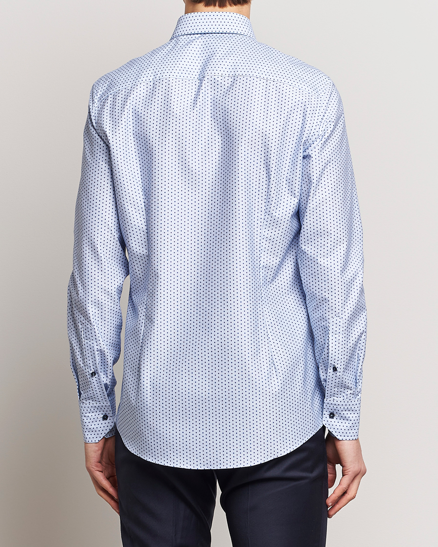 Mies | Kauluspaidat | Stenströms | Slimline Cut Away Small Flower Print Shirt Blue