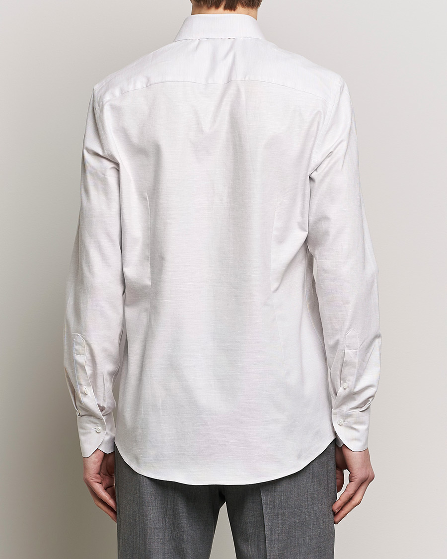 Mies | Kauluspaidat | Stenströms | Slimline Cotton/Linen Cut Away Shirt Light Brown