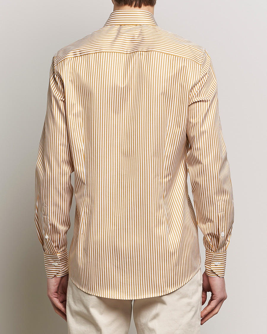 Mies | Kauluspaidat | Stenströms | Slimline Cut Away Striped Shirt Yellow