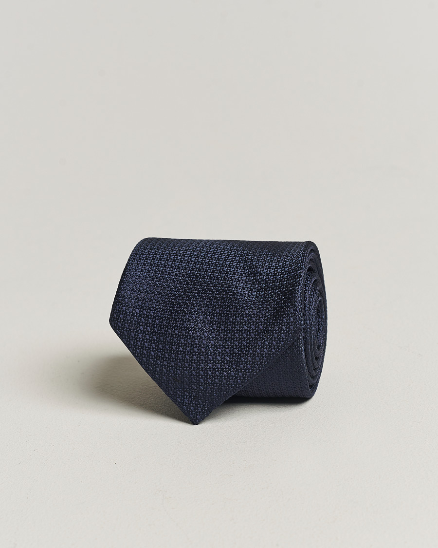 Mies | Stenströms Silk Grenadine Tie Navy | Stenströms | Silk Grenadine Tie Navy