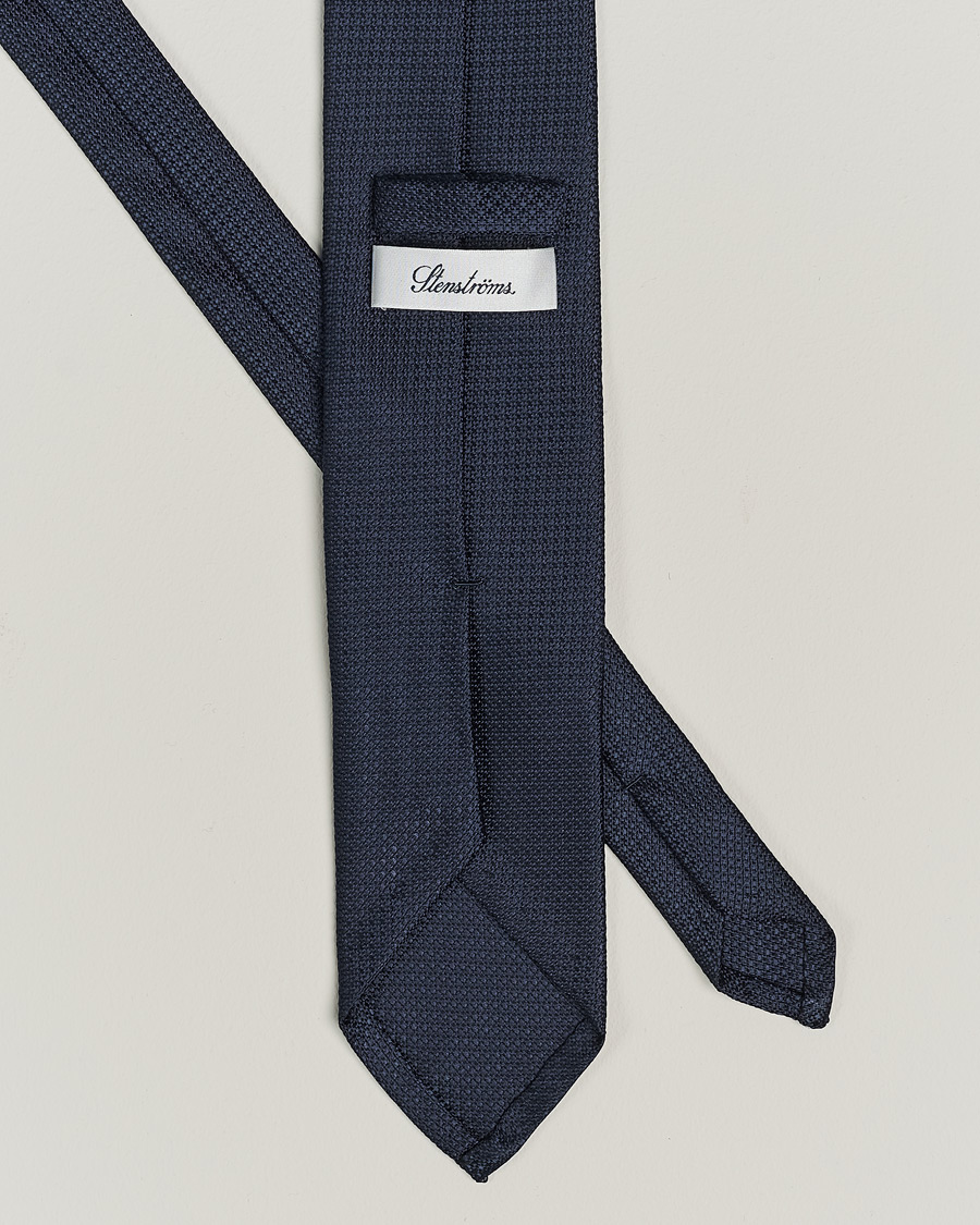 Mies | Stenströms Silk Grenadine Tie Navy | Stenströms | Silk Grenadine Tie Navy