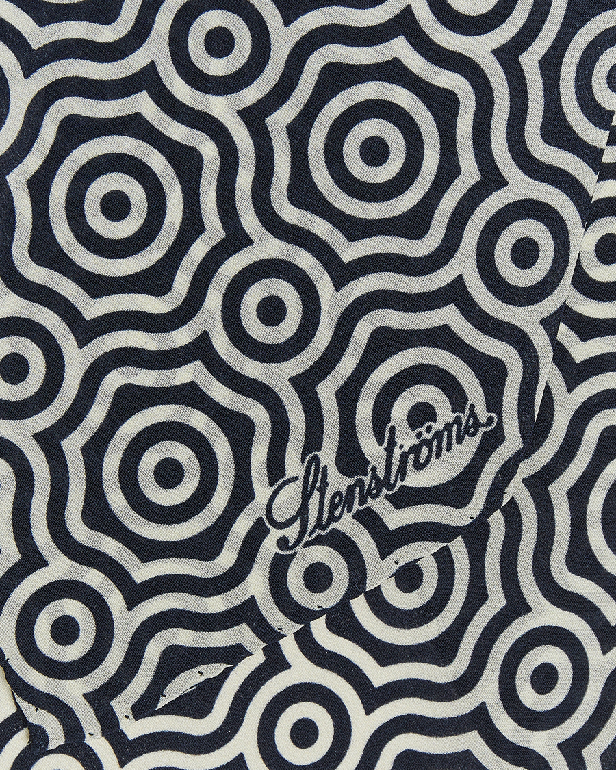 Mies | Stenströms Silk Printed Ascot White/Navy | Stenströms | Silk Printed Ascot White/Navy