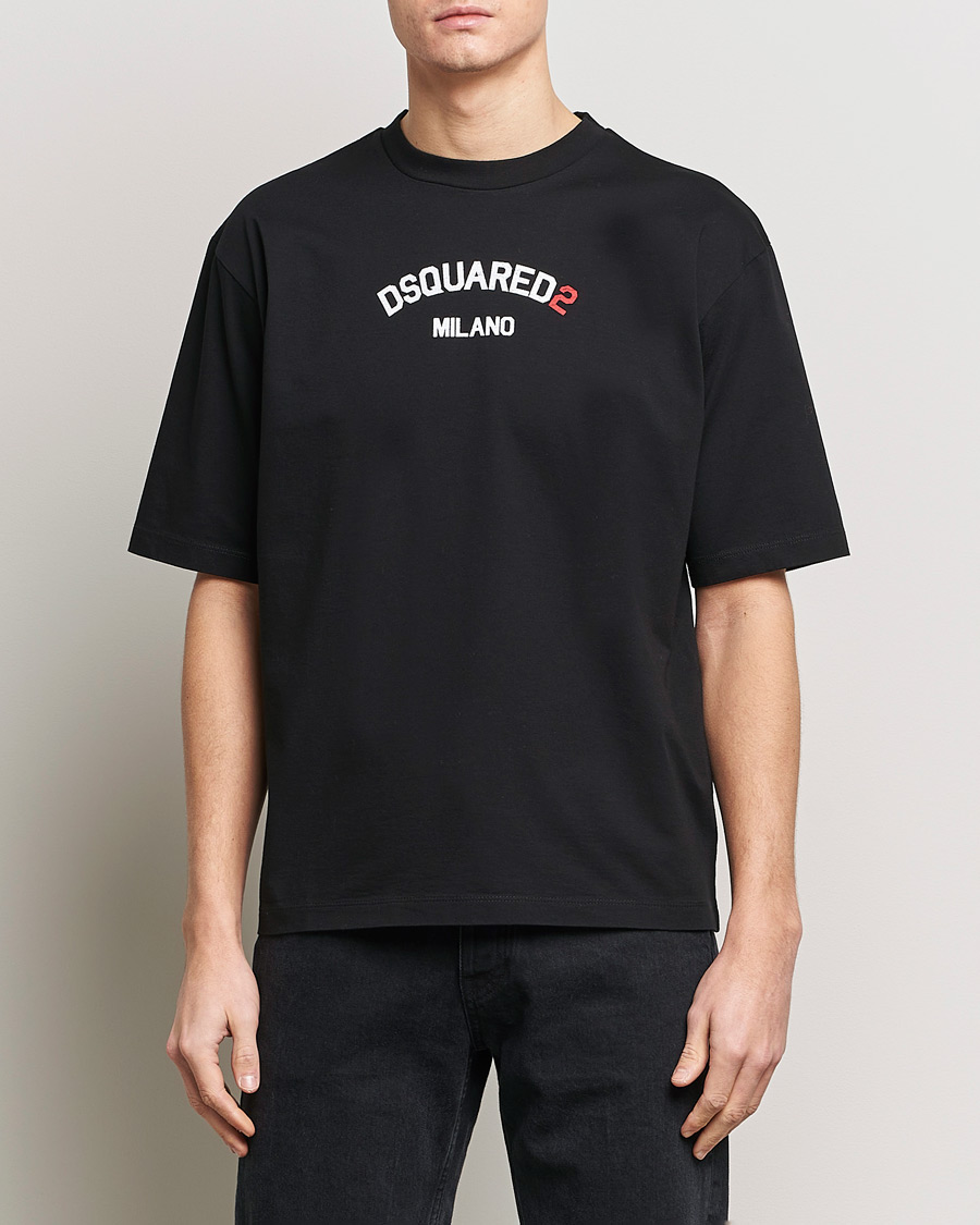 Mies | T-paidat | Dsquared2 | Loose Fit Crew Neck T-Shirt Black