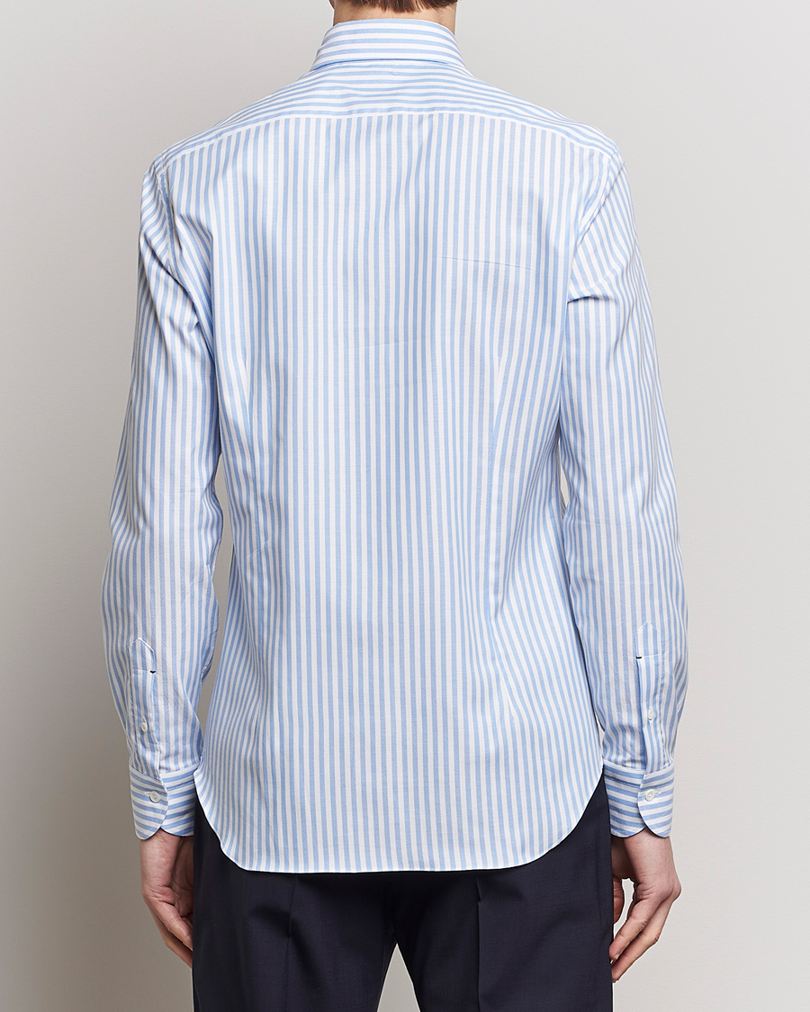 Mies | Kauluspaidat | Mazzarelli | Soft Oxford Button Down Shirt Blue Stripe