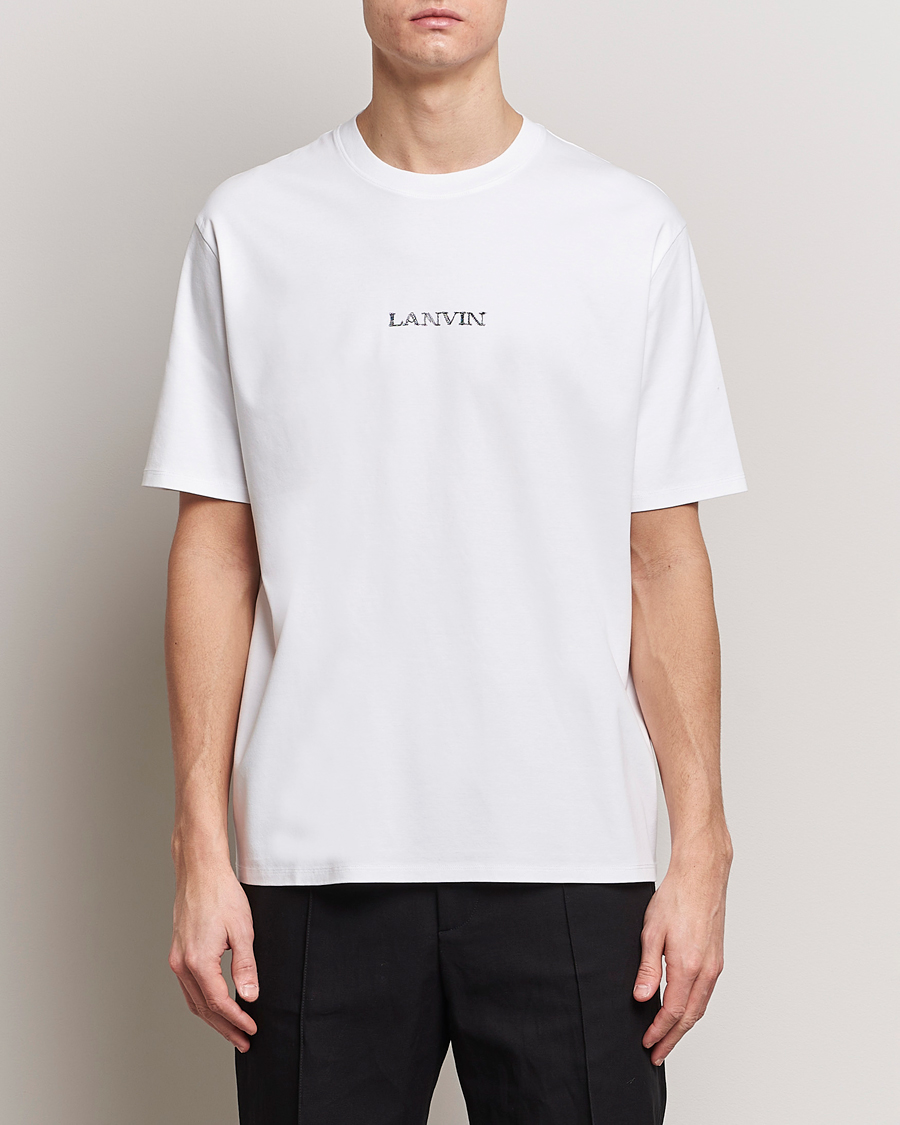 Mies | T-paidat | Lanvin | Embroidered Logo T-Shirt White