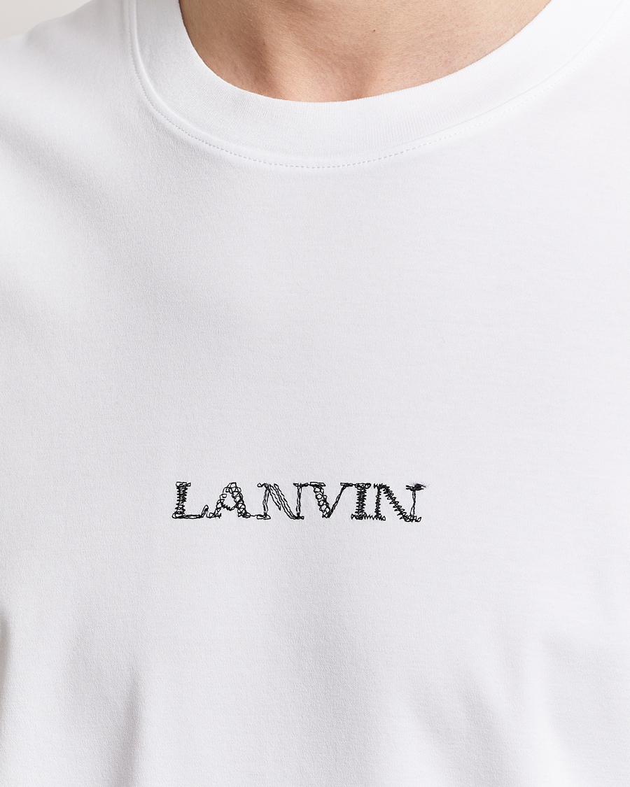 Mies | T-paidat | Lanvin | Embroidered Logo T-Shirt White