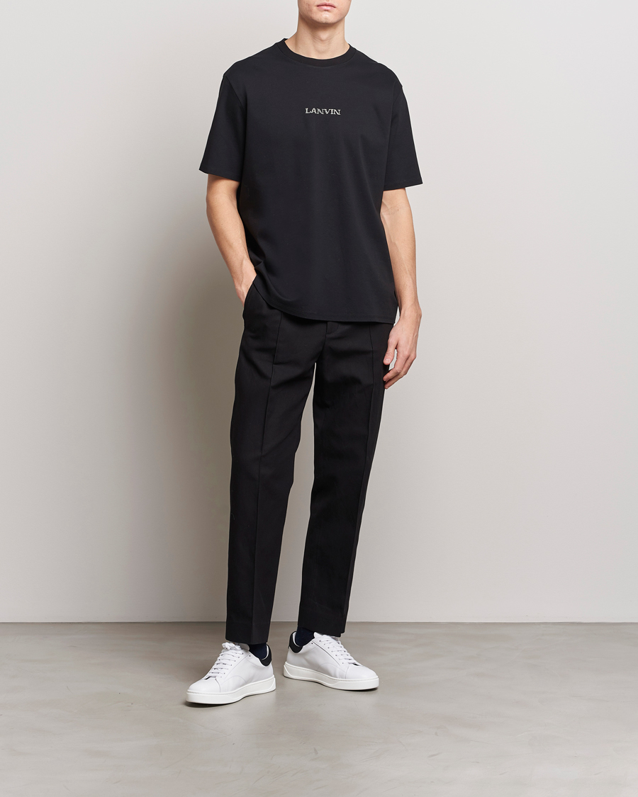 Mies | T-paidat | Lanvin | Embroidered Logo T-Shirt Black