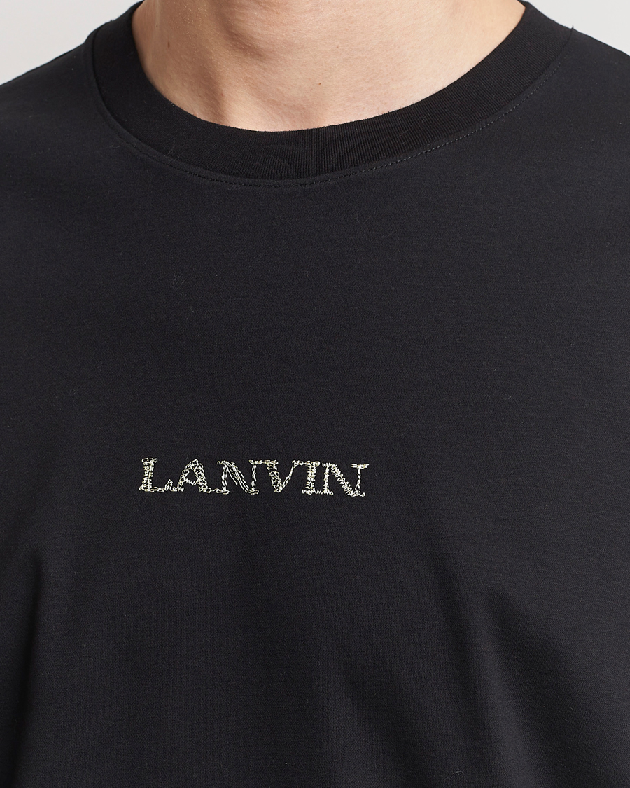 Mies | T-paidat | Lanvin | Embroidered Logo T-Shirt Black