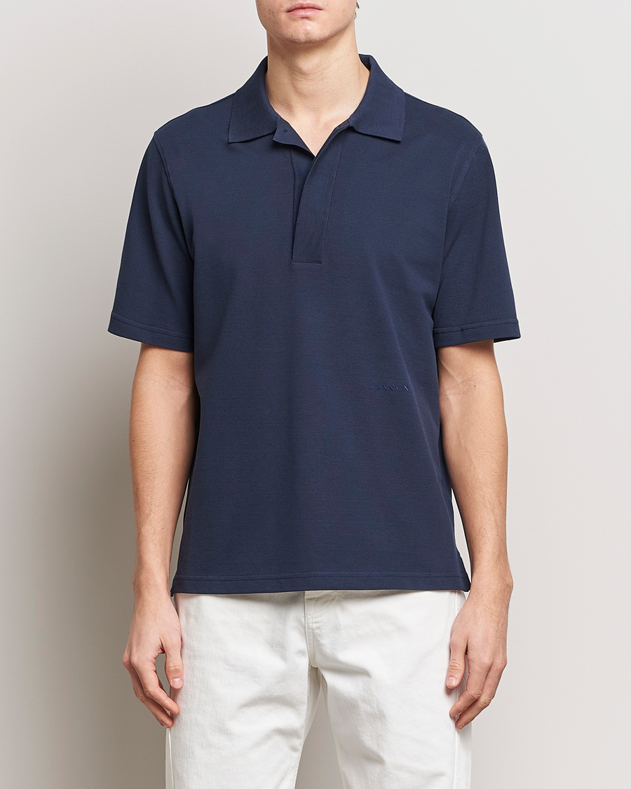 Mies | Pikeet | Lanvin | Short Sleeve Polo Thunder