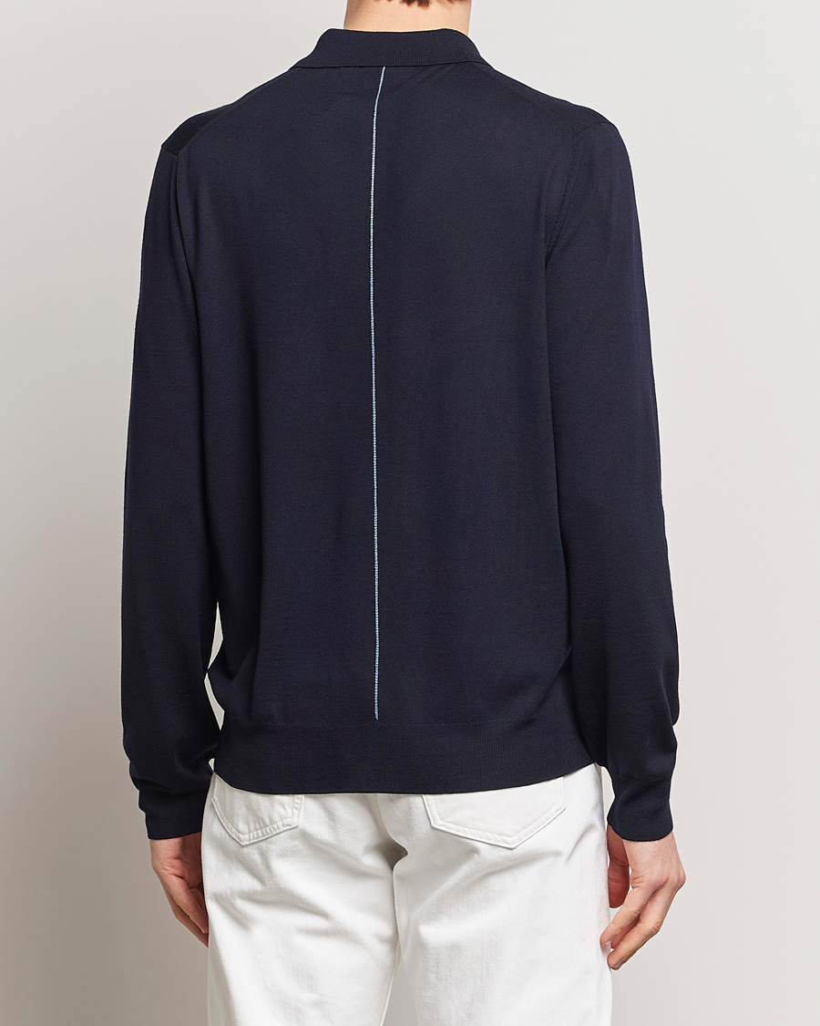 Mies | Puserot | Lanvin | Merino Wool Knitted Polo Thunder