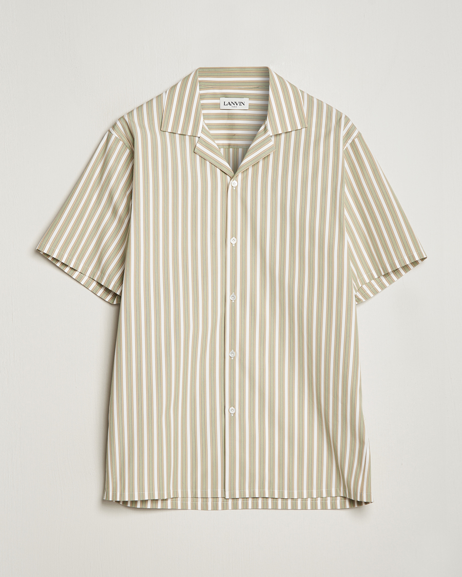 Mies | Kauluspaidat | Lanvin | Short Sleeve Camp Shirt Green