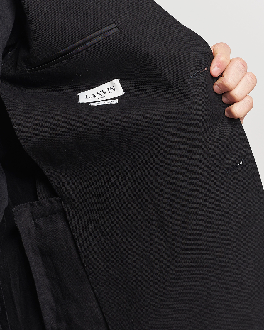 Mies | Pikkutakit | Lanvin | Deconstructed Cotton/Linen Blazer Black