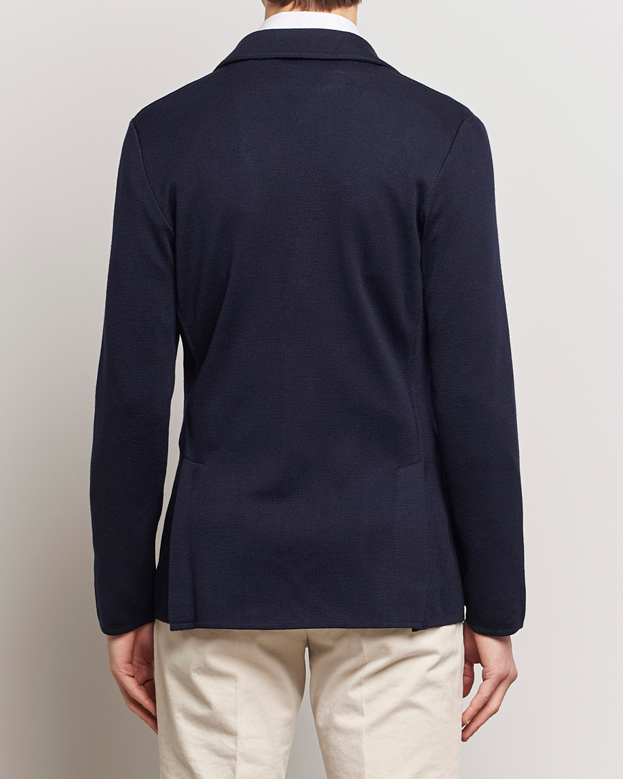 Mies | Pikkutakit | Lardini | Knitted Wool Blazer Navy