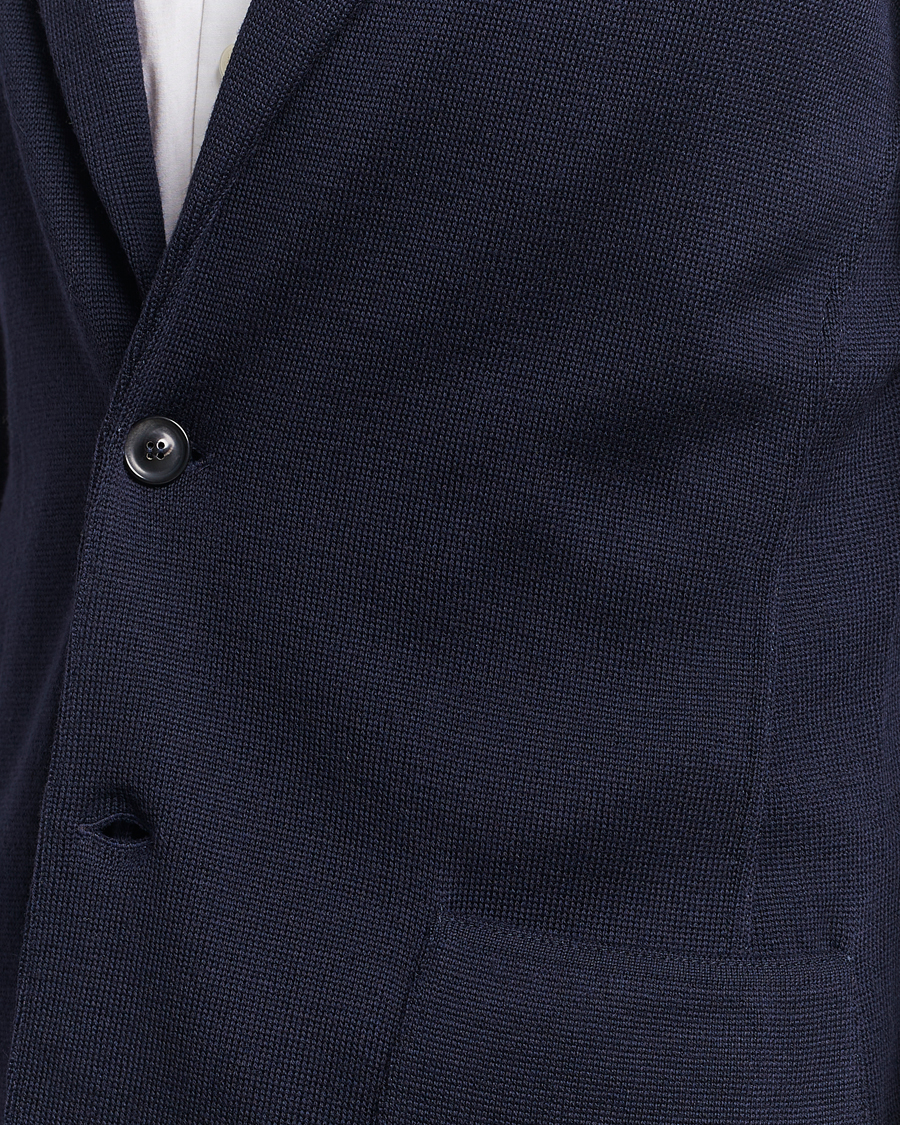 Mies | Pikkutakit | Lardini | Knitted Wool Blazer Navy